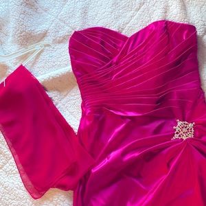 Beautiful, elegant, fuschia long dress. Only worn once.